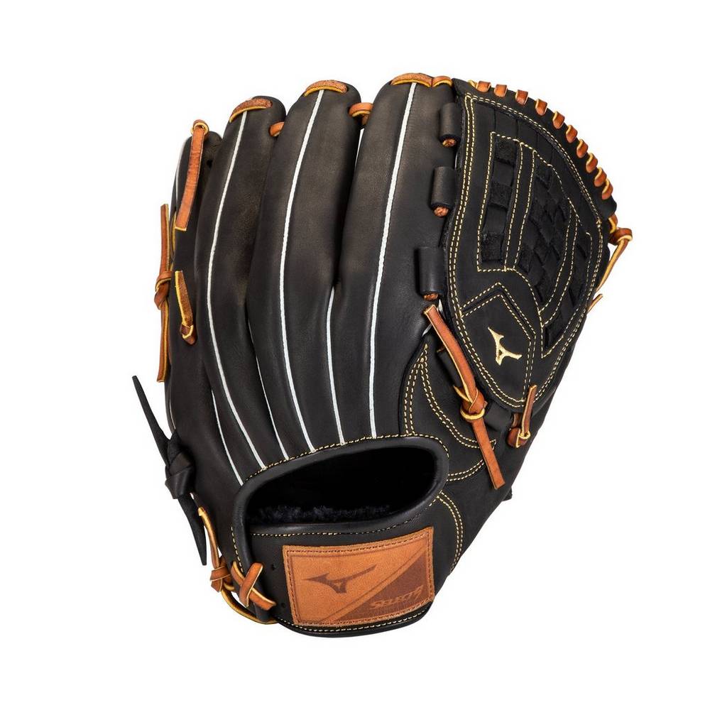 Mizuno Select 9 Pitcher 12" - Bayan Eldiven - Siyah/Kahverengi Türkiye (CQBYAE-214)